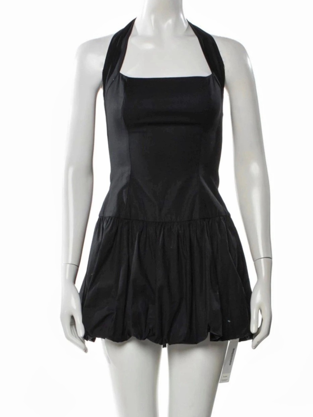 Reformation Babette Dress Halterneck Mini in Black Size 6
